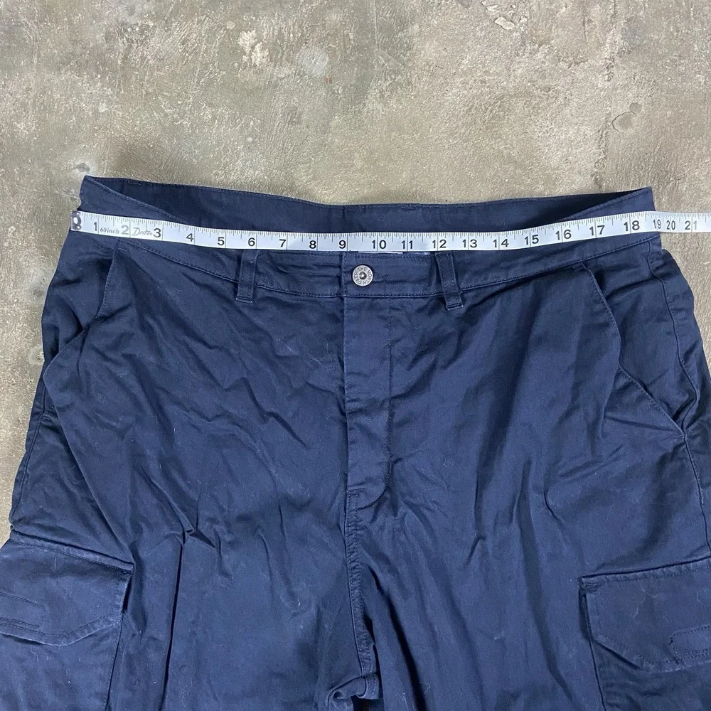 The‎ North Face Cargo Pants Size 38 Navy Blue Flannel Lined Regular Straight Fit